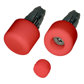 Bumpy End Plugs: The Bicycle Handlebar Bumpers (Red)