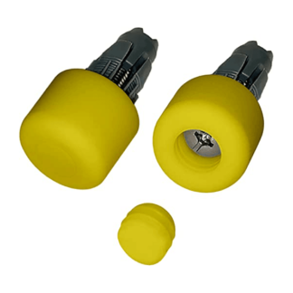 Bumpy End Plugs: The Bicycle Handlebar Bumpers (Yellow)