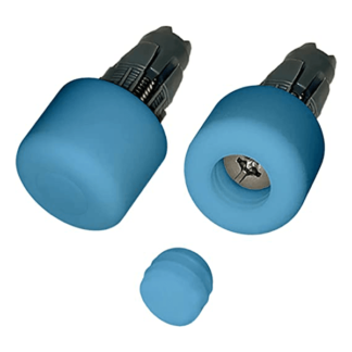 Bumpy End Plugs: The Bicycle Handlebar Bumpers (Light Blue)