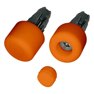 Bumpy End Plugs: The Bicycle Handlebar Bumpers (Orange)